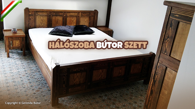 hálószoba bútor szett ágy éjjeliszekrény szekrény