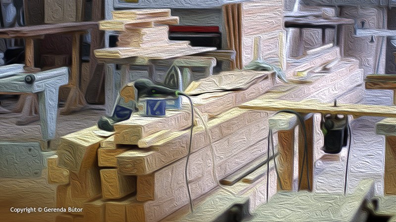 Kicsi a rakás, farönk gerenda deszka fa léc