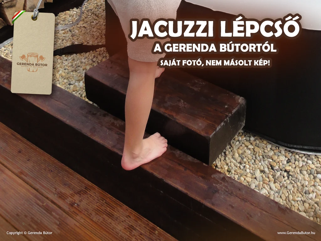 jacuzzi lépcső a megrendelő otthonában jakuzzi lépcső
