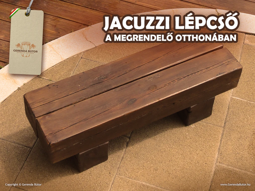 jacuzzi lépcső a megrendelő otthonában