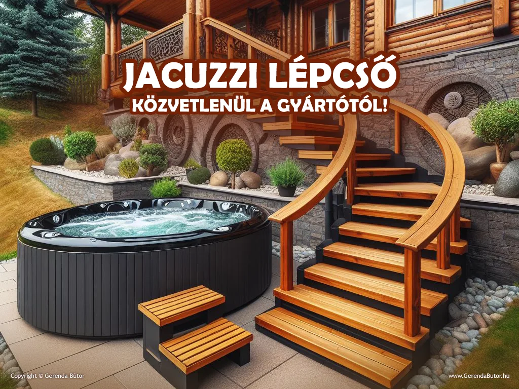 jacuzzi lépcső gyártás