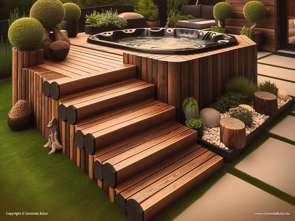 jacuzzi lépcső gyártás