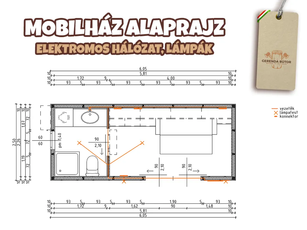 15 m² mobilház terv 15 M² MOBILHÁZ ELADÓ