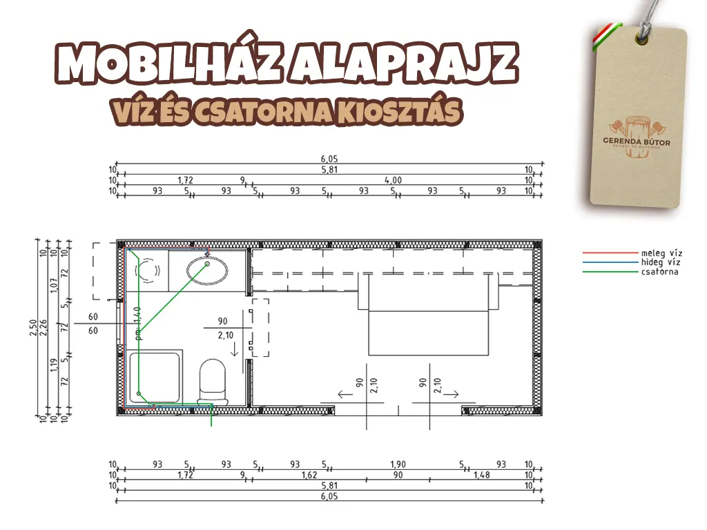 15 m² mobilház terv 15 M² MOBILHÁZ ELADÓ